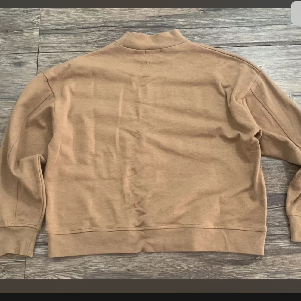 Frank and Oak The Good Cotton Boxy Mockneck Sweatshirt
